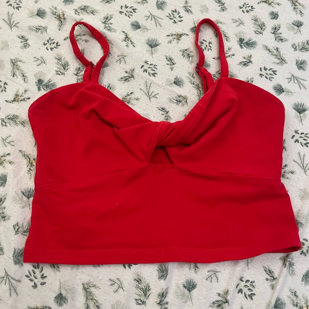 Red crop top